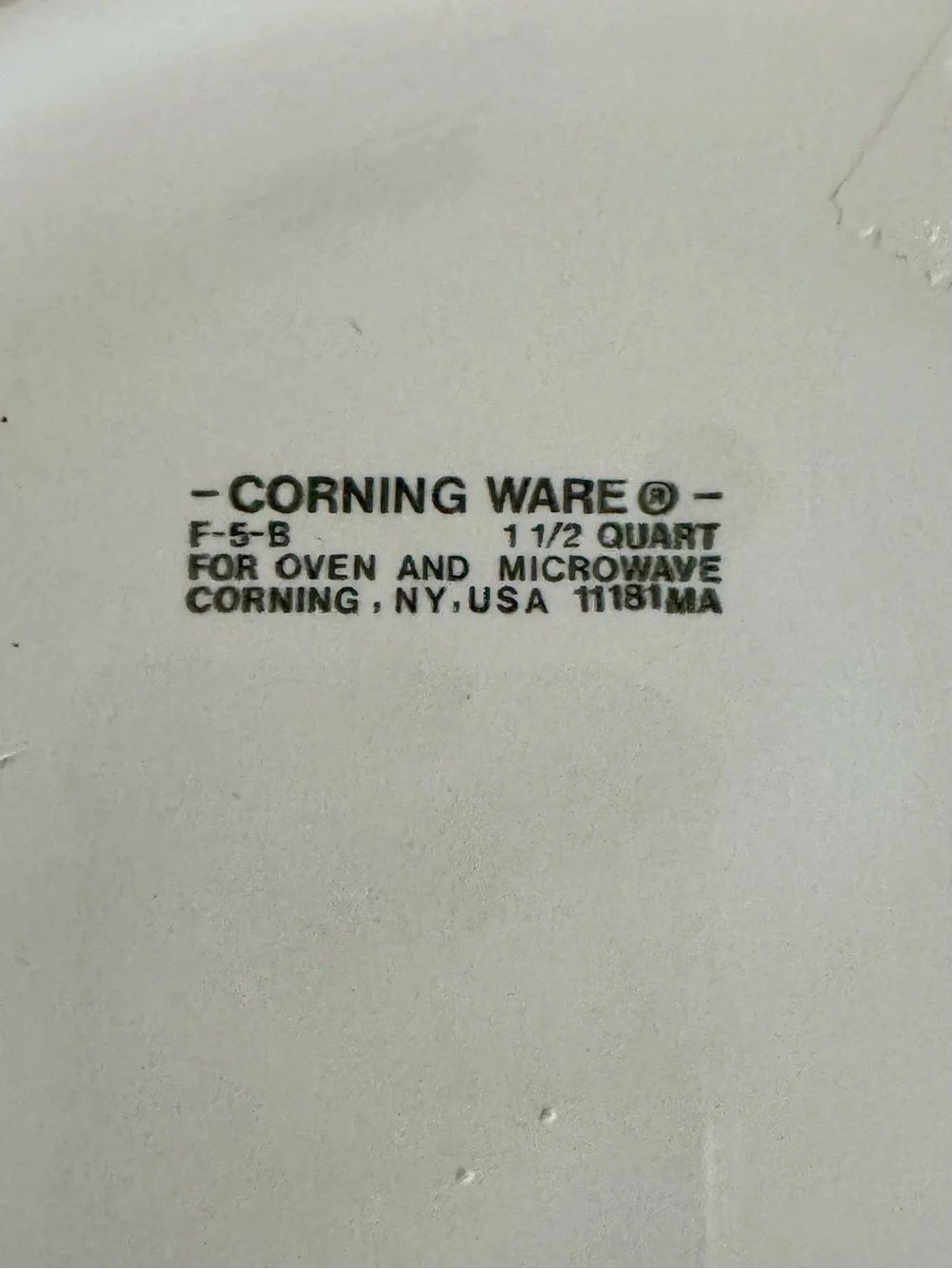 Vintage Corningware French White Baking Dish